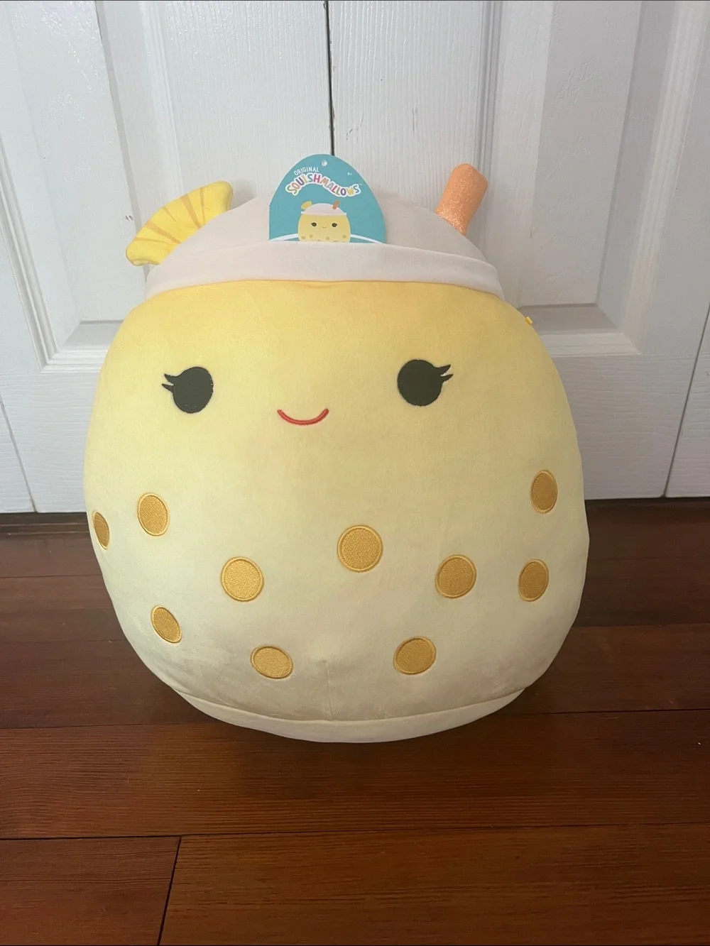 Squishmallows Miki yellow boba tea